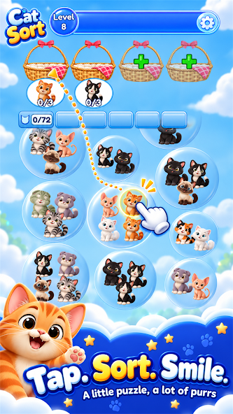 Cat Sort: Bubble Rescue 游戏截图