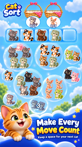 Cat Sort: Bubble Rescue 游戏截图