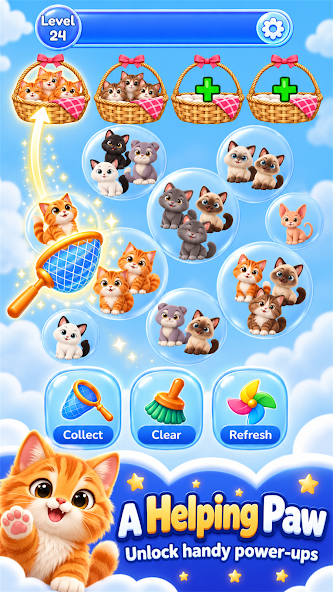 Cat Sort: Bubble Rescue 游戏截图