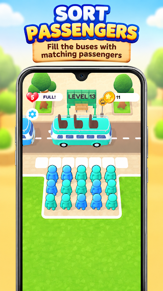 Bus Sort: Color Puzzle 游戏截图